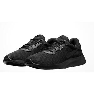 Nike Tanjun Womens 11 Running Shoes Black Barely Volt Lightweight Sneaker